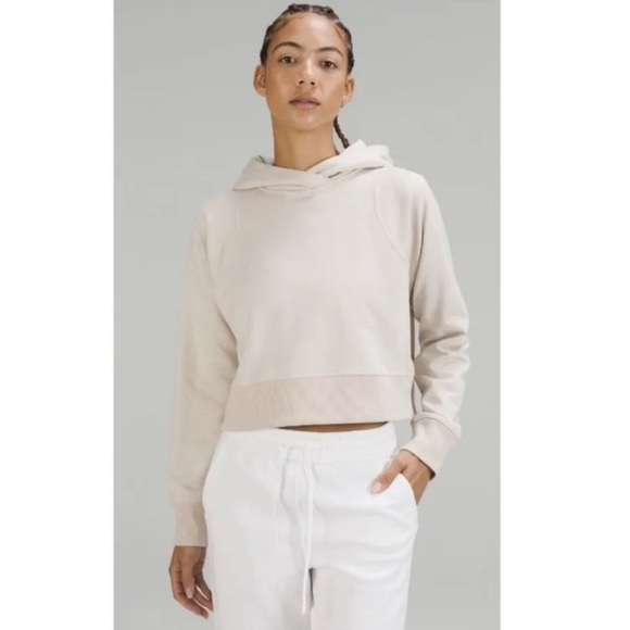 lululemon Loungeful Cropped Hoodie Bone Beige *Spark - Picture 1 of 14
